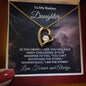 To My Badass Daughter - Storm - Forever Love Heart Pendant Necklace