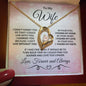To My Wife - I Found My Love - Heart Pendant Necklace with Message Card and Gift Box