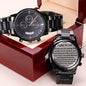To My Father in Law from Son in Law Engraved Wrist Watch