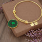 Let's Get Lucked Up St. Patrick's Day Engraved Circle Bangle Bracelet