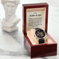To My Father in Law Gift from Son in Law Openwork Watch
