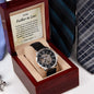 To My Father in Law Gift from Son in Law Openwork Watch