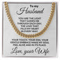 To My Husband - You are the Light - Cuban Chain Necklace with Message Card and Gift Box