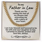 Father in Law Gift from Daughter in Law - Cuban Link Necklace