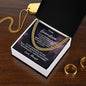 To My Grandson - I Am The Storm - Cuban Link Chain Necklace