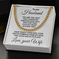 To My Husband - You are the Light - Cuban Chain Necklace with Message Card and Gift Box