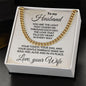 To My Husband - The Love That Fills My Heart - Cuban Link Necklace