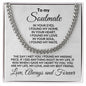 To My Soulmate I Found My Love Cuban Chain Link Necklace with Message Card and Gift Box