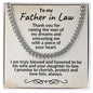 Father in Law Gift from Daughter in Law - Cuban Link Necklace