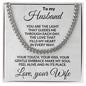 To My Husband - You are the Light - Cuban Chain Necklace with Message Card and Gift Box