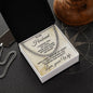 To My Husband - Beat of My Heart - Cuban Chain Necklace with Message Card and Gift Box