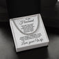 To My Husband - You are the Light - Cuban Chain Necklace with Message Card and Gift Box