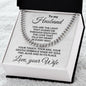 To My Husband - You are the Light - Cuban Chain Necklace with Message Card and Gift Box