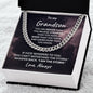 To My Grandson - I Am The Storm - Cuban Link Chain Necklace