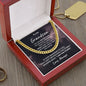 To My Grandson - I Am The Storm - Cuban Link Chain Necklace