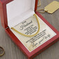 To My Husband - Beat of My Heart - Cuban Chain Necklace with Message Card and Gift Box