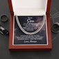 To My Son - I Am the Storm - Cuban Chain Link Necklace