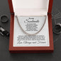 To My Soulmate I Found My Love Cuban Chain Link Necklace with Message Card and Gift Box