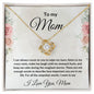 Heartfelt Gift for Mom Love Knot Necklace with Message Card Gift Box