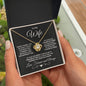 To My Wife - I Can't Live without You - Love Knot Necklace