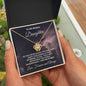 To My Badass Daughter - The Storm - Love Knot Necklace with Message Card