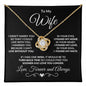 To My Wife - I Can't Live without You - Love Knot Necklace