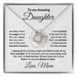 To My Amazing Daughter - I Promise - Love Knot Necklace with Message Card and Gift Box