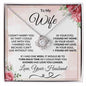 To My Wife - I Can't Live Without You - Love Knot Necklace