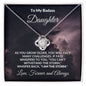 To My Badass Daughter - The Storm - Love Knot Necklace with Message Card