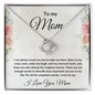 Heartfelt Gift for Mom Love Knot Necklace with Message Card Gift Box