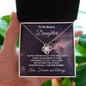 To My Badass Daughter - The Storm - Love Knot Necklace with Message Card