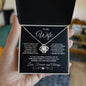 To My Wife - I Can't Live without You - Love Knot Necklace