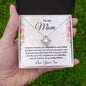 Gift for Mom from Son Love Knot Necklace with Message Card Gift Box