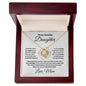 To My Amazing Daughter - I Promise - Love Knot Necklace with Message Card and Gift Box