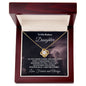 To My Badass Daughter - The Storm - Love Knot Necklace with Message Card