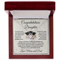 Daughter Graduation Congratulations Proud of You Love Knot Necklace