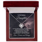 To My Badass Daughter - The Storm - Love Knot Necklace with Message Card