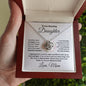To My Amazing Daughter - I Promise - Love Knot Necklace with Message Card and Gift Box