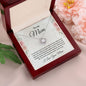 Heartfelt Gift for Mom Love Knot Necklace with Message Card Gift Box