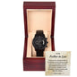 Gift for Father in Law from Daughter in Law Black Chronograph Watch
