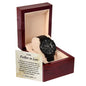 Gift for Father in Law from Daughter in Law Black Chronograph Watch