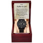 Gift for Father in Law from Daughter in Law Black Chronograph Watch