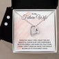 Gift for Future Wife Forever Love Heart Pendant Necklace and Earring Set