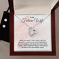 Gift for Future Wife Forever Love Heart Pendant Necklace and Earring Set