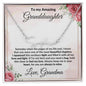 To My Amazing Granddaughter Personalized Script Name Necklace with Message Card