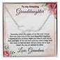 To My Amazing Granddaughter Personalized Script Name Necklace with Message Card