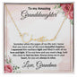 To My Amazing Granddaughter Personalized Script Name Necklace with Message Card