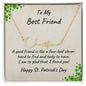 To My Best Friend - St. Patrick's Day Personalized Script Name Necklace