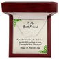 To My Best Friend - St. Patrick's Day Personalized Script Name Necklace