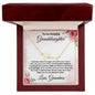 To My Amazing Granddaughter Personalized Script Name Necklace with Message Card